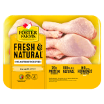 Foster Farms Fresh & Natural Chicken Drumsticks, 20g Protein per 4 oz Serving