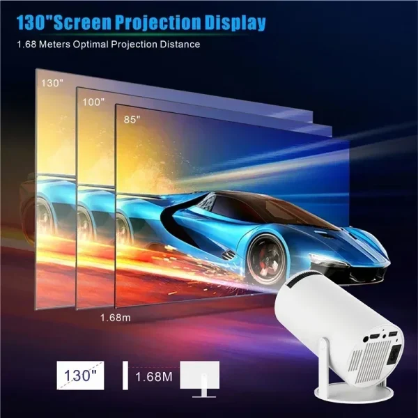 2024 new HY300 Pro plus Projector Android 4K 1280*720P Dual Wifi  Video  Portable Outdoor home hd led proyector cine en casa 5