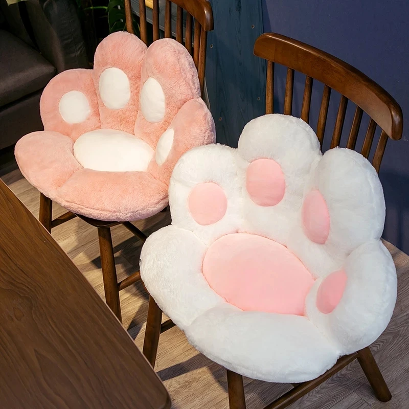 70cm Adorable Bear Paw Cushion Plush Toys Cartoon Stuffed Animal Seat Pillow for Girls Home Indoor Carpet Sofa Cushion Decor