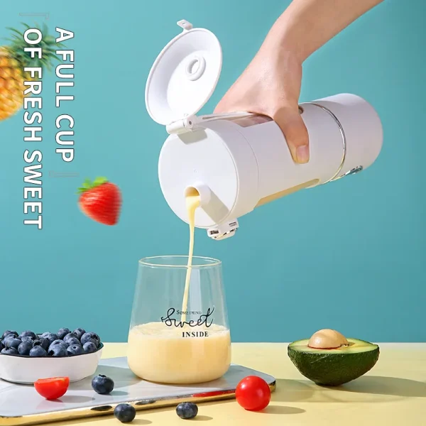 New Portable Juice Maker Blender for Shakes Smoothies 700ML Durable Juicers Steel Blades 2 In 1 Blender Bottle Smoothie Portable 3