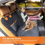 Dog Carriers Car Seat Cover Waterproof Pet Travel Dog Carrier Hammock Car Rear Back Seat Protector Mat Safety Carrier For Dogs 2