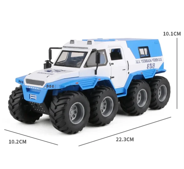 1:24 Alloy Diecast Russia Conqueror Shaman 8x8 SUV Car Model Armored Off-road 8Wheels Police Car Vehicle Model For Children Gift 6