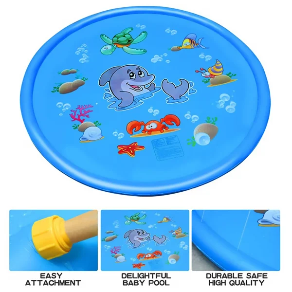 170cm Summer Children Swimming Pool Inflatable Water Sprinkler Pad Play Cooling Mat Outdoor Interactive Toy for Kids Toys 2