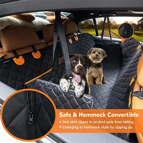 Dog Carriers Car Seat Cover Waterproof Pet Travel Dog Carrier Hammock Car Rear Back Seat Protector Mat Safety Carrier For Dogs 3