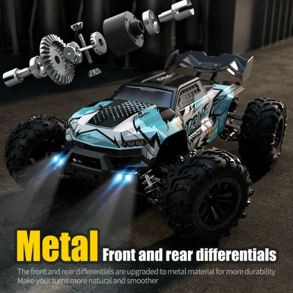 1:16 70KM/H Or 50KM/H 4WD RC Car With LED Remote Control Cars High Speed Drift Monster 4x4 Truck for Kids vs Wltoys 144001 Toys 4