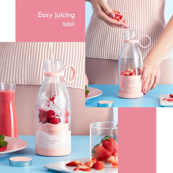 300/380ml Mini Portable Blender Electric Fruit Juicer Mixer Extractor Multifunction Juice Maker Machine Blenders Smoothies Mixer 2