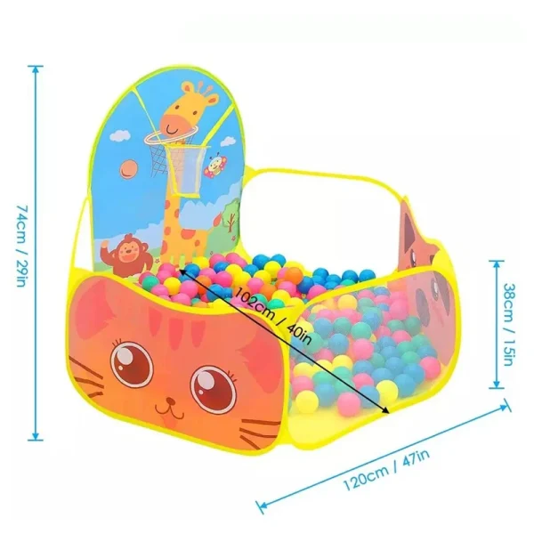 1.2M Ball Pool with Basket Children Toy Indoor Ocean Ball Pit Playpen Tent Outdoor Toys for Children Ballenbak Dropshipping 5