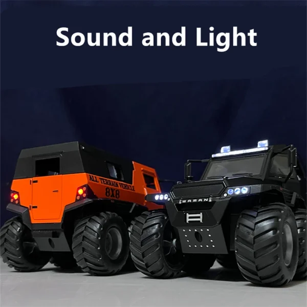 1:24 Alloy Diecast Russia Conqueror Shaman 8x8 SUV Car Model Armored Off-road 8Wheels Police Car Vehicle Model For Children Gift 5