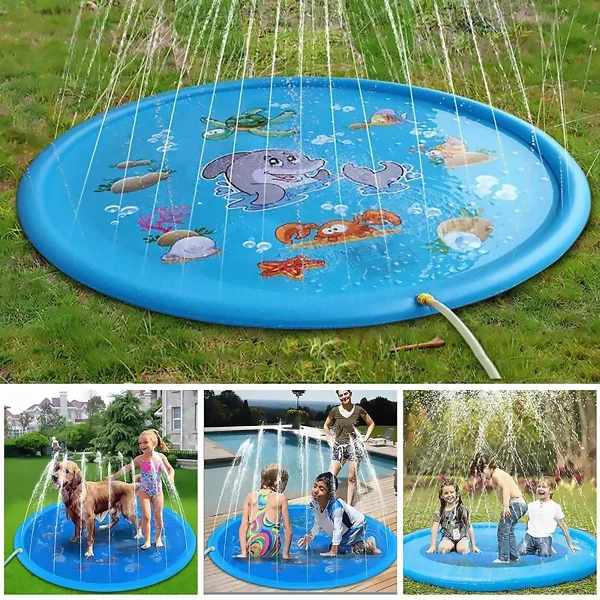 170cm Summer Children Swimming Pool Inflatable Water Sprinkler Pad Play Cooling Mat Outdoor Interactive Toy for Kids Toys 4