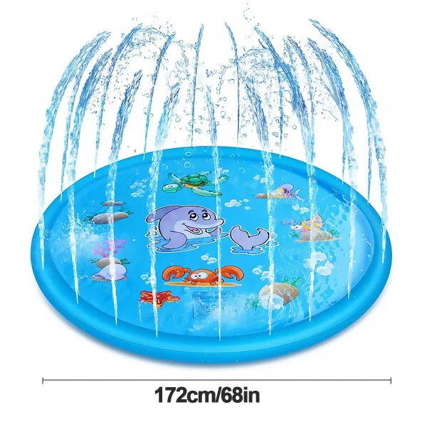 170cm Summer Children Swimming Pool Inflatable Water Sprinkler Pad Play Cooling Mat Outdoor Interactive Toy for Kids Toys 6