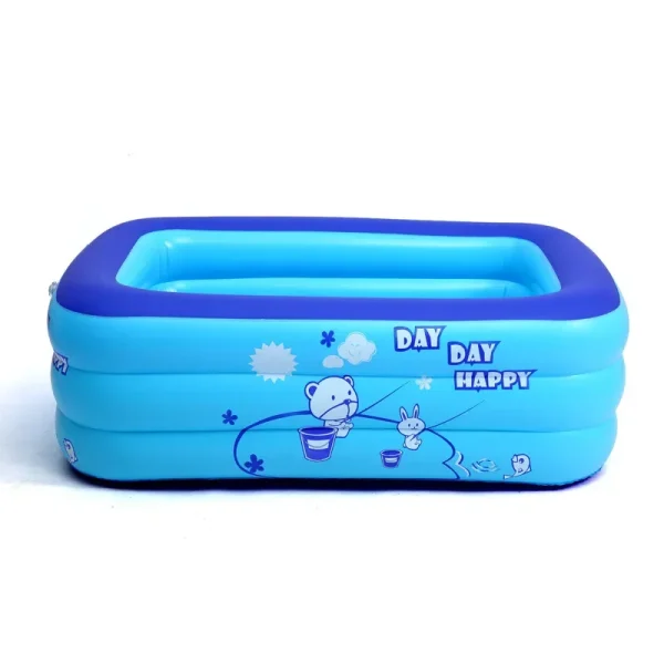 120cm/130cm Inflatable Square Swimming Pool Children Inflatable Pool Bathing Tub Baby Kid Home Outdoor Large Home Outdoor Pool 6