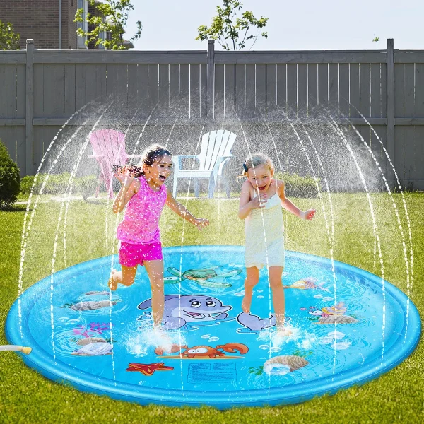 170cm Summer Children Swimming Pool Inflatable Water Sprinkler Pad Play Cooling Mat Outdoor Interactive Toy for Kids Toys