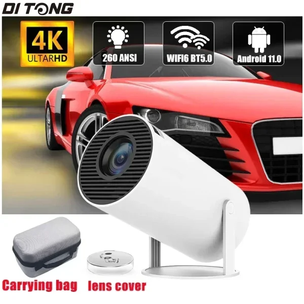 2024 new HY300 Pro plus Projector Android 4K 1280*720P Dual Wifi  Video  Portable Outdoor home hd led proyector cine en casa 1