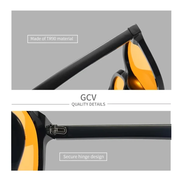 GCV Men Women Night Vision Sunglasses Goggles Yellow Orange G M Driving Eyewear Polarized Sun Glasses for Nocturnal gafas de sol 2