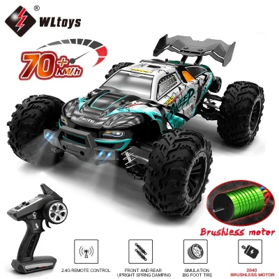 1:16 70KM/H Or 50KM/H 4WD RC Car With LED Remote Control Cars High Speed Drift Monster 4x4 Truck for Kids vs Wltoys 144001 Toys